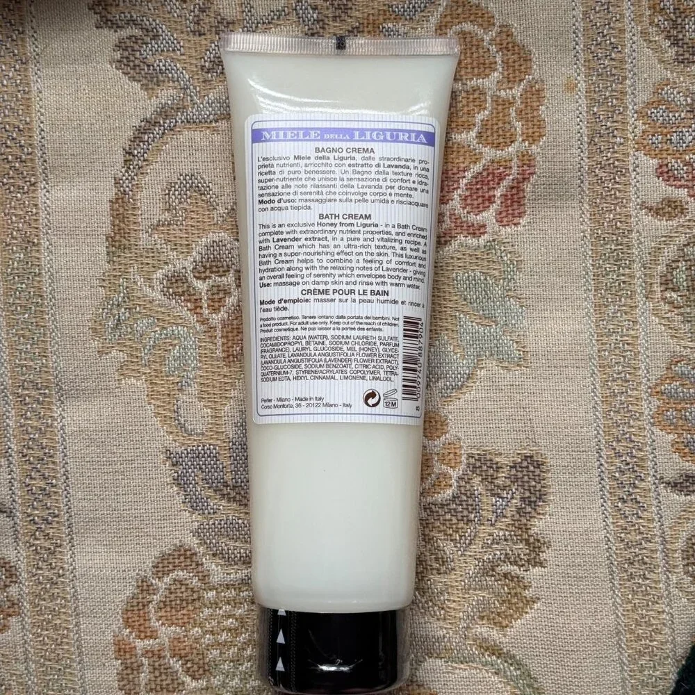 Perlier Miele Liguria Rich Body‎ Cream 6.7 oz & Bath Cream 8.4 oz NEW & SEALED